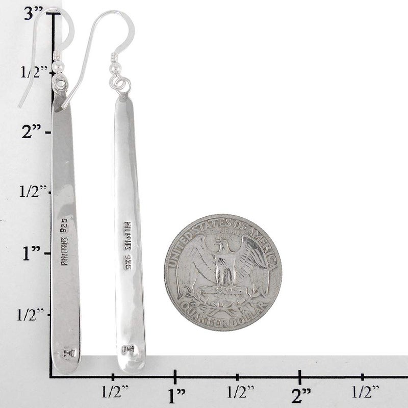 Turquoise Network Turquoise Earrings in Sterling Silver & Genuine Gemstones (2.5" Long) (Multi-C00) - Image 2